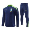 Brasilien Training Sweatshirts Quarter-zip 2024-25 Marine Für Kinder